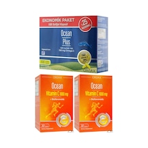 Ocean Plus Omega 3 1200 Mg 100 Kapsül + Ocean Vitamin C 1000 Mg 30 Tablet 2 Adet