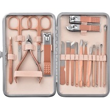 Cloody Çantalı Paslanmaz Çelik Manikür Pedikür Seti 18'li