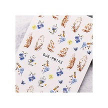 Nailist Floral Çiçekli Seri - Altın Yaldızlı Yapışkan Tırnak Sticker Nail Art Tırnak Dövmesi 16612590