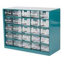 Suntek 25 Çekmece Parçaları Saklama Kutusu Ev Garaj Yeşil Yeşil