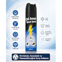 Çok Amaçlı Böcek Spreyi 300 Ml Sivrisinek Karasinek Hamamböceği İçin Kapalı Alan Aerosol Sprey