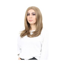 Kahkülsüz Fiber Sentetik Orta Boy Düz Peruk - Bebek Kumralı Diğer