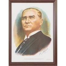 İnterpano Atatürk Portresi 35x50 INT-824-4L Lamine Çerçeve Duvara