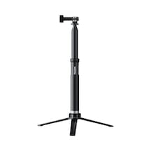 Aksiyon Kamerlar Için 90cm Selfie Stick + Tripod Gopro, Osmo Action Uyumlu Selfie Stick + Tripod