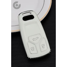 Audi A6 A5 A4 Q7 Q5 S4 S5 S7 B9 A4l 4m 8w Tt Tts Rs 8s Tpu Anahtar Kılıfı Beyaz Gümüş
