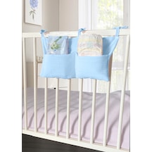 Bebek Beşik Yanı Organizer 2 Cepli Pratik Organizer Mavi