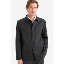 Defacto Regular Fit Polo Yaka Pamuk Astarlı Blazer Ceket G7970ax25wnar9 Antrasit-ar9