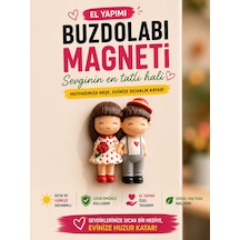 2 Li Sevgili Magnet 5 Cm
