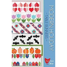 Cluckclucksew Cluck Cluck Sew Modern Tatil Masa Koşucuları Desen Açık Bej