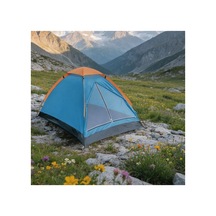 Buffer 4 Kişilik Kamp Çadırı Manuel Kurulum Düz Kapılı Outdoor Dayanıklı Kamp Doğa Çadırı 200 X 200 Yeşil