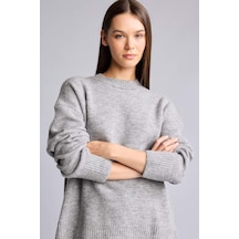 Defacto Oversıze Bisiklet Yaka Triko Kazak H2239ax26wngr156 Gri-gr156