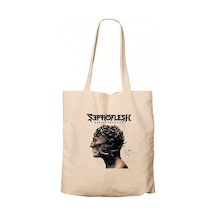 Septicflesh Modern Primitive Krem Kanvas Bez Çanta Krem