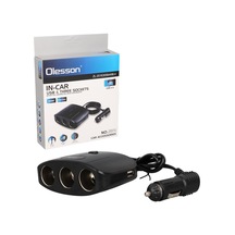 Xtechnx Cihan25574 Olesson 1635 12-24v Çift Usb Girişli 100w 70 Cm Kablolu 3'lü Araç Çakmak Çoklayıcı Kod:25574