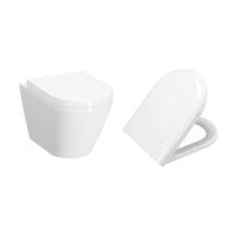 VitrA İntegra Kanalsız Asma Klozet Yanları Kapalı + VitrA Yavaş Kapak 7041l003-0090 Beyaz