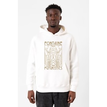 Bioshock Fontaine Futuristics Beyaz Erkek 3ip Kapşonlu Sweatshirt 001