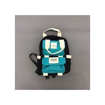 Unisex Çocuk Yazı Detaylı Sırt Çantası Mavi