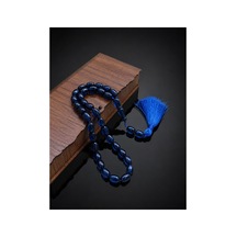 Erkek Hediyelik Sıkma Kehribar Tesbih Kapsül Kesim Saray Püskül Çok Kat İpe Dizili Usta İşçilik Şık Tasarım Lacivert - 904099498 Lacivert - 904099498 Lacivert