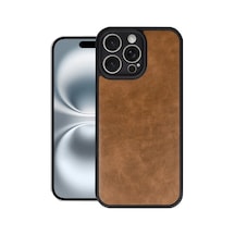 Ankaverse iPhone Uyumlu 16 Pro Kılıf Aras Deri Kapak - Taba