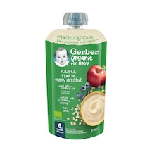 Gerber Organik Yulaflı Elma & Yaban Mersini Püresi 110 G 6'li Avantaj Paketi Mıchu