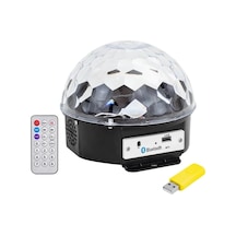 Usb-bluetooth Destekli Kumandalı Hoparlörlü Yarım Dünya Küre Disko Topu Bx40