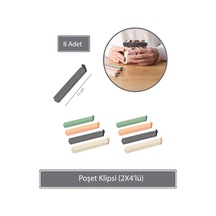 Poşet Klipsi - 8 Li Plastik Beyaz Diğer