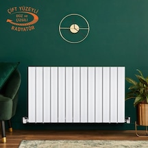 600mm x 635mm Yüksek Isı Kapasiteli Dekoratif Amber Yatay Beyaz Alüminyum Radyatör