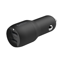 Belkin 24W Hızlı Araç Şarj Cihazı - 2 Port USB - Siyah