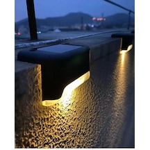 Dekoratif 4 Adet Köşebent Merdiven Veranda Solar Güneş Enerjili Led Lamba Dekor Bahçe Aydınlatma Hdh75