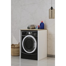 %100 Mdf Çamaşır Makinesi Dolabı Demonte Bn 3 Cm Byz.lfks Beyaz - Meşe