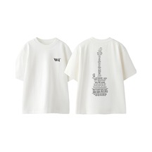 Thewert Pink Floyd Gitar Tasarım Sırt Baskılı Pamuk Beyaz Oversize T-shirt