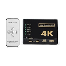 4K Hdmi Çoklayıcı Çoğaltıcı Switch Splitter 5 Port Kumandalı Ultra