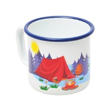 Nurgaz Campout Emaye Kupa Beyaz Çadır Çok Renkli Nurgaz Campout Emaye Kupa Beyaz Çadır Çok Renkli