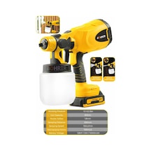 Böhrer Akülü HB0055T 128V Yellow Boya Püskürtme Tabancası, Taşınabilir Oto Mobilya Çelik Kaplama Makinesi
