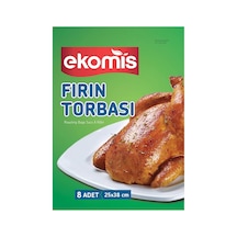 Fırın Torbası 8 Adet 25 X 38 Cm Mikrodalga Uyumlu Isıya Dayanıklı Tek Kullanımlık Pişirme Torbası Tavuk, Et, Balık Ve Sebzeler İçin Çok Renkli