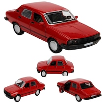 Metal Beyaz Toros Araba Kapısı Açılan Sesli Işıklı Efsane Toros Beyaz Diecast 13 Cm Çek Bırak Model Araba Kırmızı