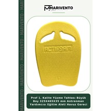 Prof 1. Kalite Yüzme Tahtası Büyük Boy 325x465x35 Mm Antrenman Yardımcısı Eğitim Aleti Havuz Gereci Sarı