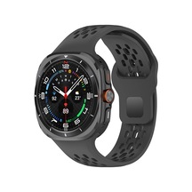 Xemu Galaxy Uyumlu Watch Ultra 47mm Krd-119 Delikli Tasarım Silikon Kordon-siyah