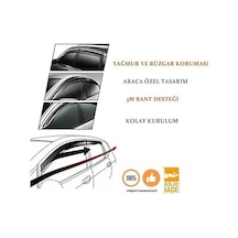 İsuzu Uyumlu D-max 2007-2014 4 Lü Set Cam Rüzgarlığı Ön Ve Arka Parça