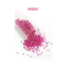 Kesme Cam Boncuk 2mm - 20 Gram - Şeffaf Pembe -bnc334