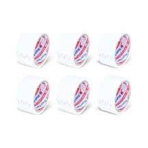 45 Mm X 40 Mt Beyaz Koli Bandı 6 Adet 1
