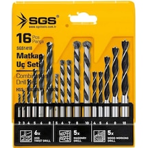Sgs 1418 Ahşap Metal Beton Matkap Ucu Seti 16 Parça