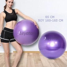 Leyaton Pilates Topu 65 CM Mor + Pompa