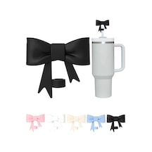 Yenigeldi 1 Adet Siyah Fiyonklu 10mm Stnly Quencher Uyumlu Silikon Pipet Toz Koruyucu Kapak Açık Bej