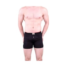 Erkek 6'Lı Siyah Penye Pamuklu Düz Boxer 011 001