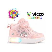 Vicco Şira Işıklı Boğazlı Ortopedik Çocuk Spor Ayakkabı Pudra