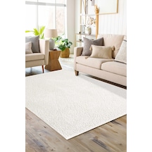 Enti Akik 8608 Krem Halı Kilim Salon Mutfak Kesme Yolluk Dokuma Krem