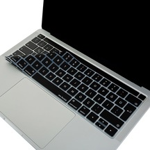 Macbook Pro Touch Bar Türkçe Q Klavye Koruyucu Silikon Keyboard Cover 13-15 İnç Uyumlu A1706 A1