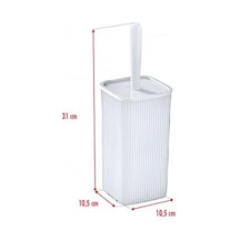 Wc Fırçası & Tuvalet Fırçası Beyaz 2 Parça Açık Gri