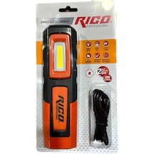 Rıco Şarjlı Led El Feneri 600 Lümen Rc0031 Siyah - Turuncu