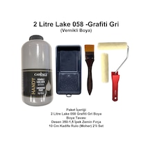2 Litre Handy Lake-58 Grafiti Gri Kendinden Vernikli Set Grafiti Gri